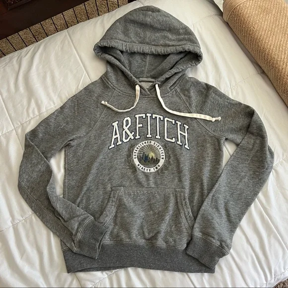 Abercrombie and fitch grey hoodie cheap